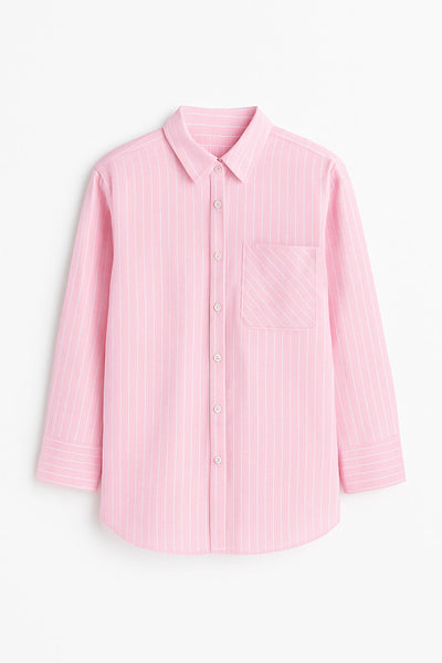 %100 PAMUK ÇİZGİLİ GÖMLEK