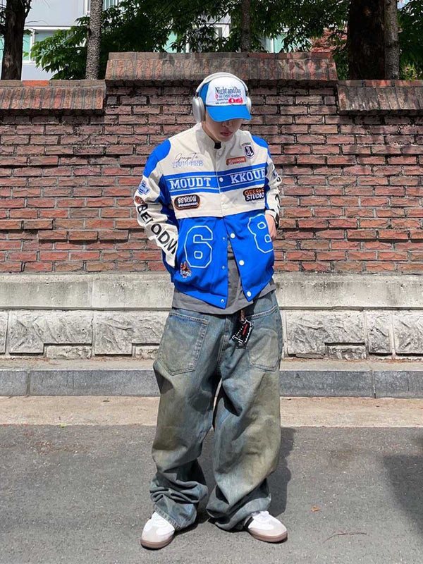 Fvshya Baseball Motocycle Jacket