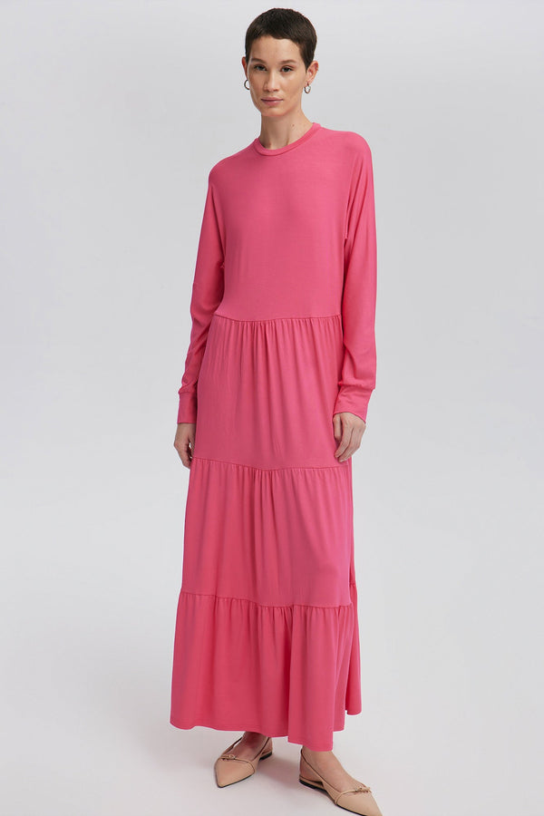 %100 PAMUKLU BÜZGÜLÜ JAPONE KOL ELBİSE