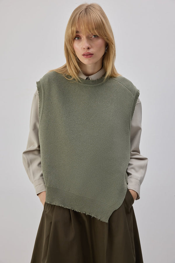 ASİMETRİK KESİM TRİKO SÜVETER