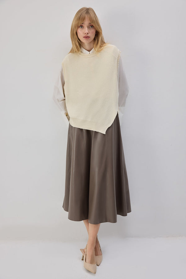 ASİMETRİK KESİM TRİKO SÜVETER