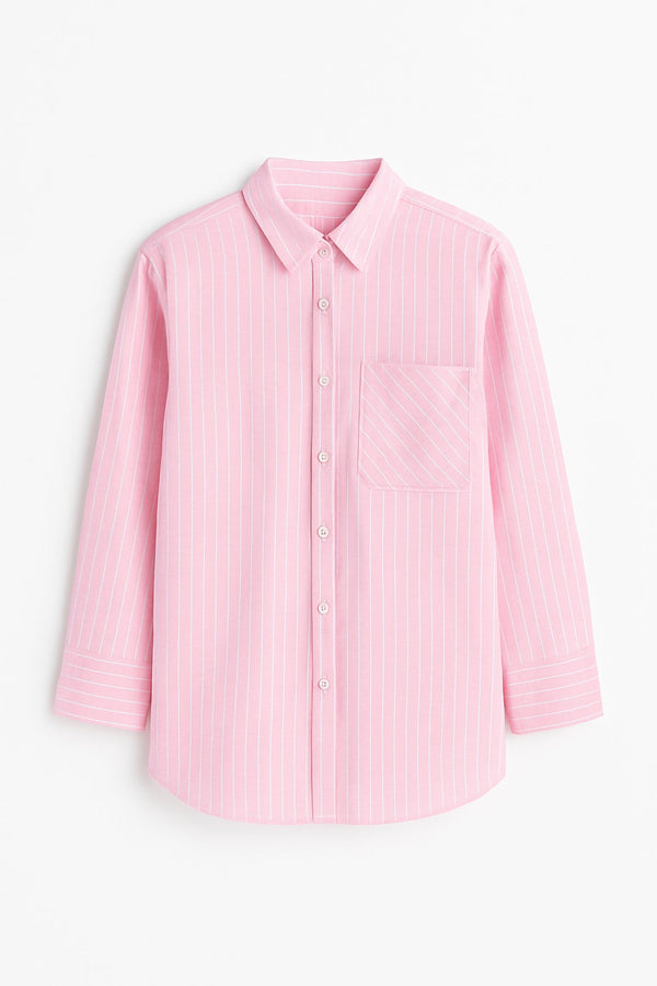 %100 PAMUK ÇİZGİLİ GÖMLEK