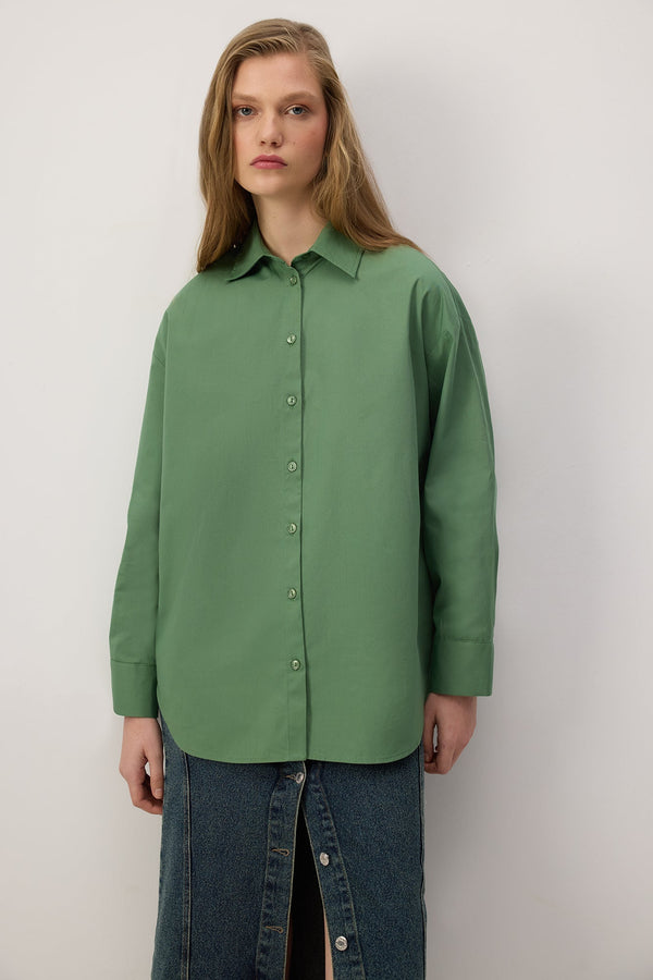 %100 PAMUKLU RELAX FİT GÖMLEK